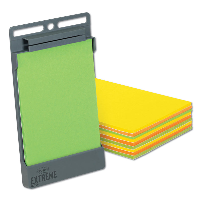 Post-it XL Notes with Extreme Flat Pad Holder, 4.5" x 6.75", Assorted Colors, 25 Sheets/Pad, 9 Pads/Pack