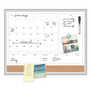 U Brands 4N1 Magnetic Dry Erase Combo Board, 24 x 18, White/Natural