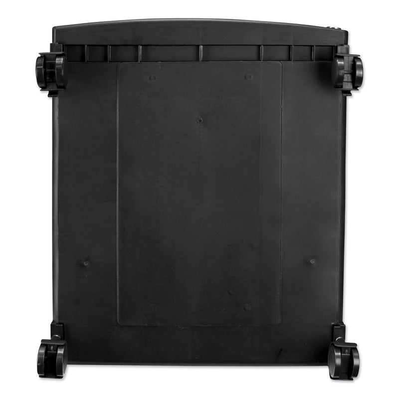 Storex Single-Drawer Mobile Filing Cabinet, 1 Legal/Letter-Size File Drawer, Black/Blue, 14.75" x 18.25" x 12.75"