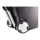 Storex Premium Mobile File Transport Box with Telescoping Handle and Organizer Tray, Letter Files, 15" x 16.38" x 14.25", Black/Gray