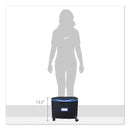 Storex Single-Drawer Mobile Filing Cabinet, 1 Legal/Letter-Size File Drawer, Black/Blue, 14.75" x 18.25" x 12.75"