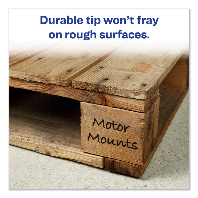 Avery MARKS A LOT Large Desk-Style Permanent Marker, Broad Chisel Tip, Yellow, Dozen (8882)