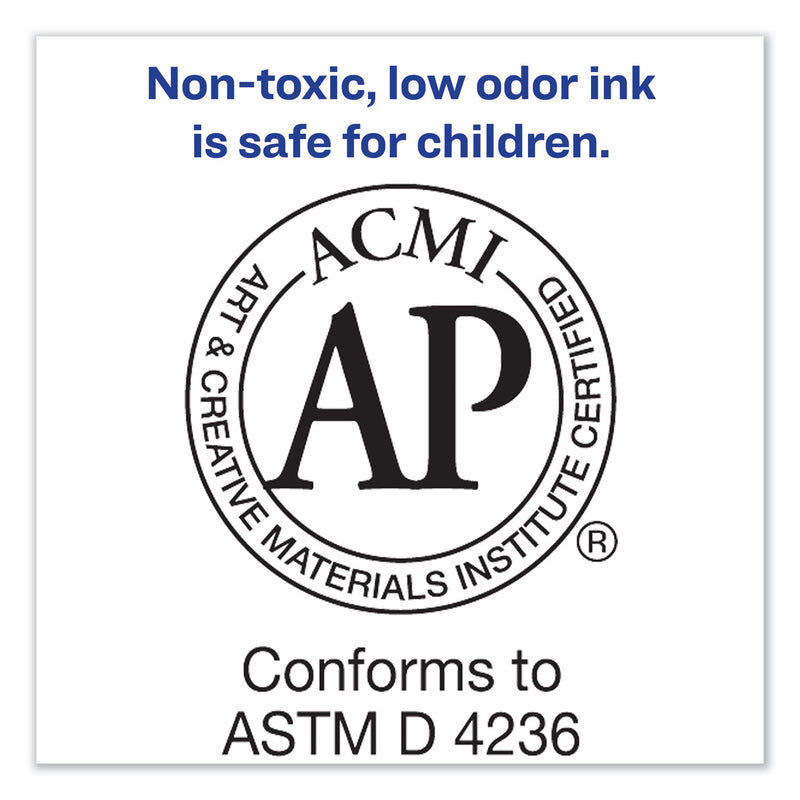 Avery MARKS A LOT Large Desk-Style Permanent Marker, Broad Chisel Tip, Yellow, Dozen (8882)