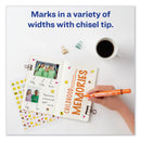 Avery MARKS A LOT Large Desk-Style Permanent Marker, Broad Chisel Tip, Orange, Dozen (8883)
