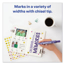 Avery MARKS A LOT Large Desk-Style Permanent Marker, Broad Chisel Tip, Purple, Dozen (8884)