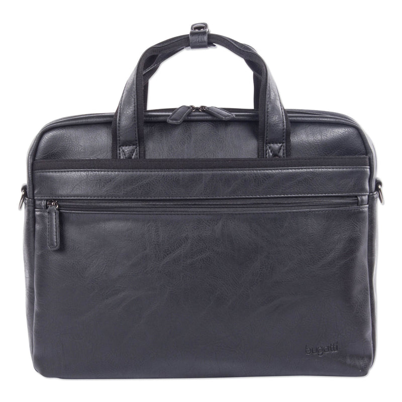 Swiss Mobility Valais Executive Briefcase, Fits Devices Up to 15.6", Leather, 4.75 x 4.75 x 11.5, Black