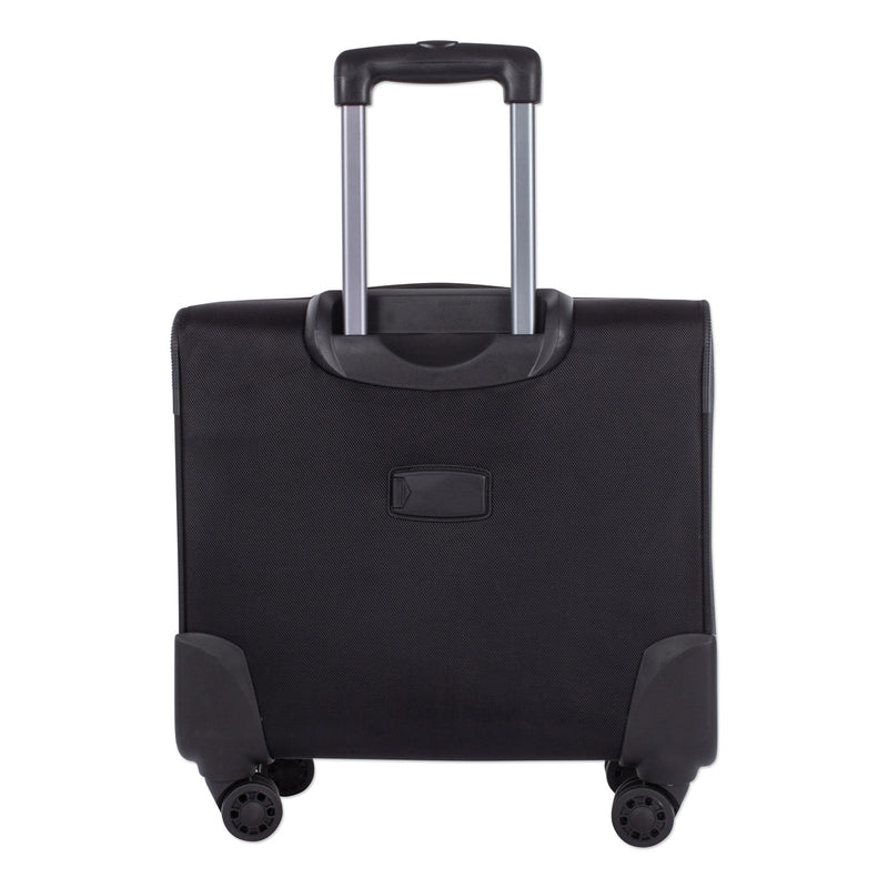 Swiss Mobility Purpose Overnight Business Case On Spinner Wheels, Fits Devices Up to 15.6", Polyester, 9.5 x 9.5 x 17.5, Black