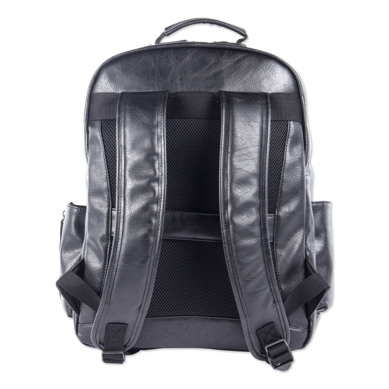 Swiss Mobility Valais Backpack, Fits Devices Up to 15.6", Leather, 5.5 x 5.5 x 16.5, Black