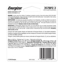 Energizer 357/303 Silver Oxide Button Cell Battery, 1.5 V, 3/Pack