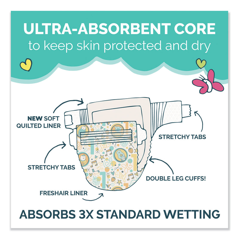 Seventh Generation Free and Clear Baby Diapers, Size 3, 16 lbs to 24 lbs, 124/Carton