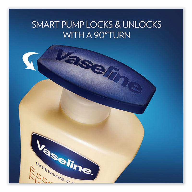 Vaseline Intensive Care Essential Healing Body Lotion, 20.3 oz, Pump Bottle, 4/Carton