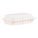 ProPlanet Hinged Lid Containers, Hoagie Container, 6.5 x 9 x 2.8, White, Plastic, 200/Carton
