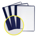 Avery Durable Clear Front Report Cover, Prong Fastener, 0.13" Capacity, 8.5 x 11, Clear/Blue, 25/Box