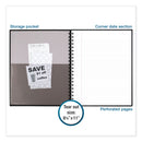 Cambridge Hardbound Notebook with Pocket, 1 Subject, Wide/Legal Rule, Black Cover, 11 x 8.5, 96 Sheets