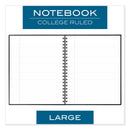 Cambridge Hardbound Notebook with Pocket, 1 Subject, Wide/Legal Rule, Black Cover, 11 x 8.5, 96 Sheets