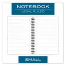 Cambridge Wirebound Business Notebook, 1 Subject, Wide/Legal Rule, Black Cover, 8 x 5, 80 Sheets