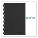 Cambridge Wirebound Business Notebook, 1 Subject, Wide/Legal Rule, Black Cover, 8 x 5, 80 Sheets