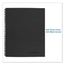Cambridge Wirebound Business Notebook, 1 Subject, Wide/Legal Rule, Black Linen Cover, 9.5 x 6.63, 80 Sheets