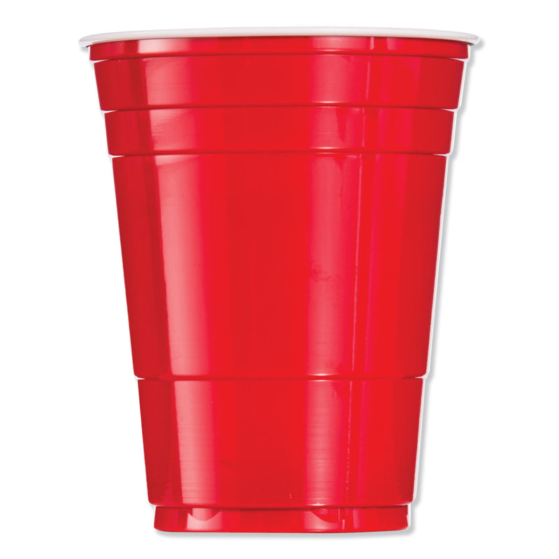 Dart Solo Plastic Party Cold Cups, 16 oz, Red, 50/Pack