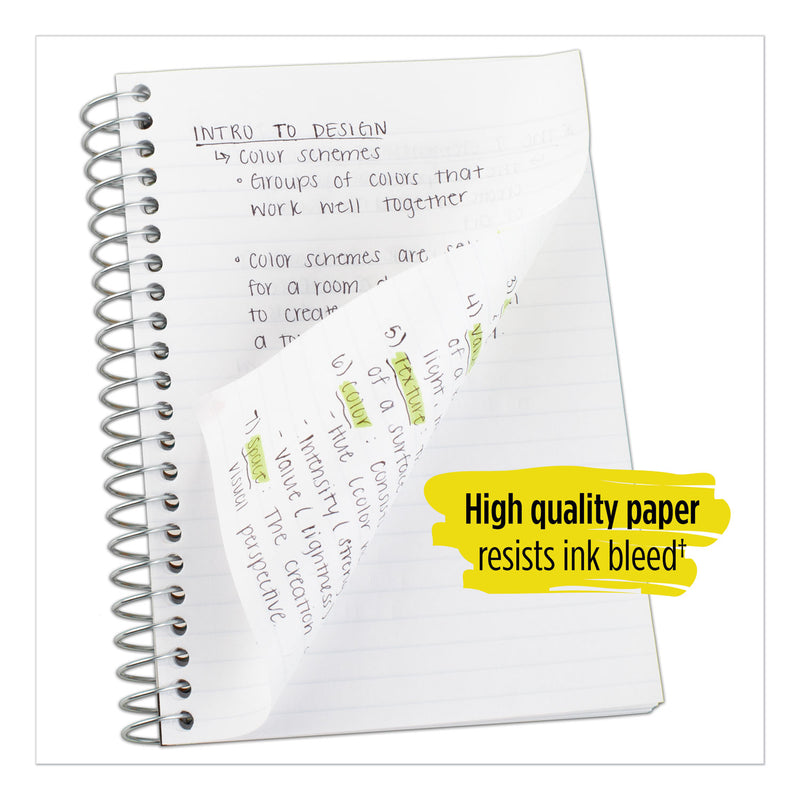 Five Star Wirebound Notebook, 1 Subject, Medium/College Rule, Black Cover, 11 x 8.5, 100 Sheets