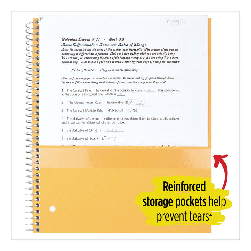 Five Star Wirebound Notebook, 5 Subject, 8 Pockets, Medium/College Rule, Randomly Assorted Covers, 11 x 8.5, 200 Sheets