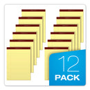 TOPS Docket Gold Ruled Perforated Pads, Wide/Legal Rule, 50 Canary-Yellow 8.5 x 11.75 Sheets, 12/Pack