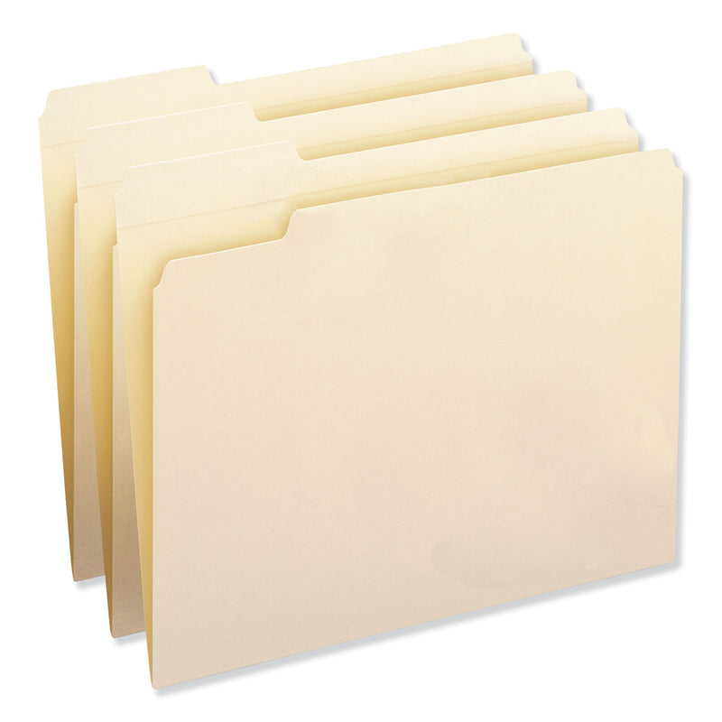 Smead Reinforced Tab Manila File Folders, 1/3-Cut Tabs: Left Position, Letter Size, 0.75" Expansion, 11-pt Manila, 100/Box