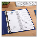 Avery Customizable TOC Ready Index Black and White Dividers, 8-Tab, 1 to 8, 11 x 8.5, 1 Set