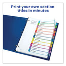 Avery Customizable TOC Ready Index Multicolor Tab Dividers, 12-Tab, 1 to 12, 11 x 8.5, White, Contemporary Color Tabs, 1 Set