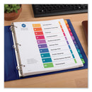 Avery Customizable TOC Ready Index Multicolor Tab Dividers, Extra Wide Tabs, 10-Tab, 1 to 10, 11 x 9.25, White, 1 Set