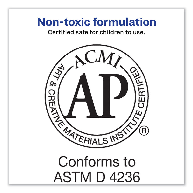 Avery Permanent Glue Stic, 1.27 oz, Applies Purple, Dries Clear