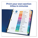 Avery Customizable TOC Ready Index Multicolor Tab Dividers, 15-Tab, 1 to 15, 11 x 8.5, White, Traditional Color Tabs, 1 Set