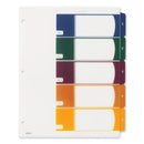 Avery Customizable Table of Contents Ready Index Dividers with Multicolor Tabs, 5-Tab, 1 to 5, 11 x 8.5, Translucent, 1 Set