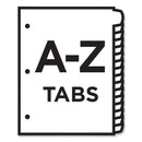 Avery Heavy-Duty Preprinted Plastic Tab Dividers, 26-Tab, A to Z, 11 x 9, Yellow, 1 Set