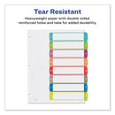 Avery Customizable TOC Ready Index Multicolor Tab Dividers, 8-Tab, 1 to 8, 11 x 8.5, White, Contemporary Color Tabs, 1 Set