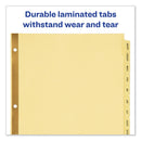 Avery Preprinted Laminated Tab Dividers with Gold Reinforced Binding Edge, 12-Tab, Jan. to Dec., 11 x 8.5, Buff, 1 Set