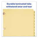Avery Preprinted Laminated Tab Dividers with Copper Reinforced Holes, 25-Tab, A to Z, 11 x 8.5, Buff, 1 Set