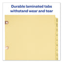 Avery Preprinted Laminated Tab Dividers with Copper Reinforced Holes, 12-Tab, Jan. to Dec., 11 x 8.5, Buff, 1 Set