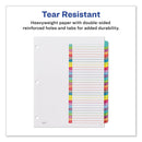 Avery Customizable TOC Ready Index Multicolor Tab Dividers, 31-Tab, 1 to 31, 11 x 8.5, White, Contemporary Color Tabs, 1 Set