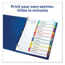 Avery Customizable TOC Ready Index Multicolor Tab Dividers, 10-Tab, 1 to 10, 11 x 8.5, White, Contemporary Color Tabs, 1 Set
