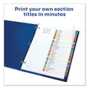Avery Customizable TOC Ready Index Multicolor Tab Dividers, 31-Tab, 1 to 31, 11 x 8.5, White, Contemporary Color Tabs, 1 Set