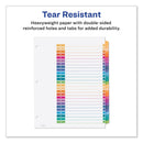 Avery Customizable TOC Ready Index Multicolor Tab Dividers, 26-Tab, A to Z, 11 x 8.5, White, Traditional Color Tabs, 1 Set