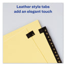 Avery Preprinted Black Leather Tab Dividers w/Copper Reinforced Holes, 31-Tab, 1 to 31, 11 x 8.5, Buff, 1 Set