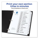 Avery Customizable TOC Ready Index Black and White Dividers, 15-Tab, 1 to 15, 11 x 8.5, 1 Set