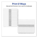 Avery Customizable TOC Ready Index Black and White Dividers, 12-Tab, Jan. to Dec., 11 x 8.5, 1 Set