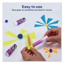 Avery Permanent Glue Stic Value Pack, 0.26 oz, Applies Purple, Dries Clear, 6/Pack