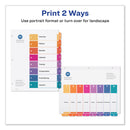 Avery Customizable TOC Ready Index Multicolor Tab Dividers, 8-Tab, 1 to 8, 11 x 8.5, White, Traditional Color Tabs, 6 Sets