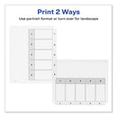 Avery Customizable TOC Ready Index Black and White Dividers, 5-Tab, 1 to 5, 11 x 8.5, 1 Set