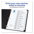 Avery Customizable TOC Ready Index Black and White Dividers, 10-Tab, 1 to 10, 11 x 8.5, 1 Set