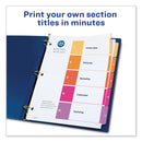 Avery Customizable TOC Ready Index Multicolor Tab Dividers, 5-Tab, 1 to 5, 11 x 8.5, White, Traditional Color Tabs, 1 Set